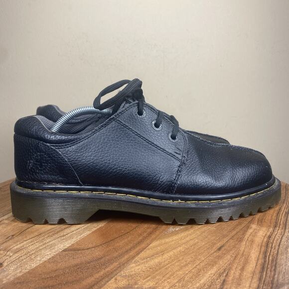 Dr Martens Marchant Mens Size 11 Black Yellow Low Top Oxfords Shoes AW004 - Picture 1 of 11